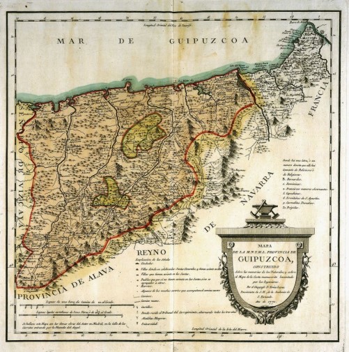 Fitxategi:Mapa de la provincia de Guipuzcoa (Tomás López 1770).jpg