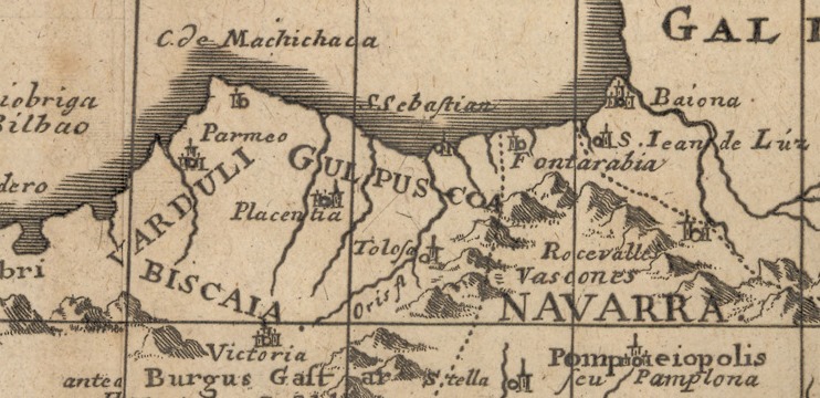 Fitxategi:Hispaniae veteris et novae descriptio. Soraluzeko ingurua (Philipp Clüver 1624).jpg