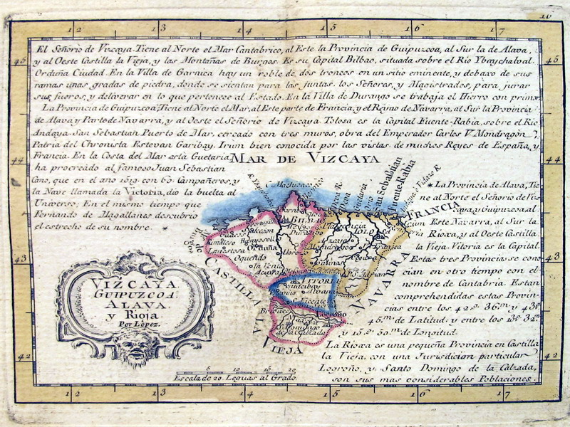 Fitxategi:Vizcaya, Guipuzcoa, Alava y Rioja (Thomas López 1757).jpg