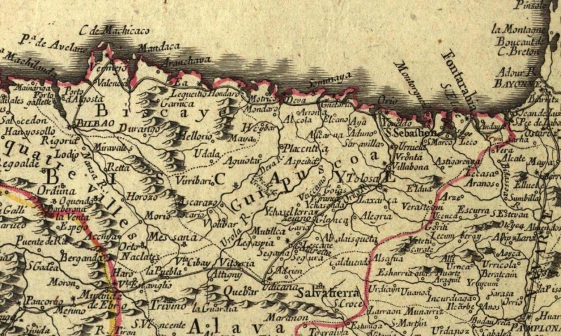 Fitxategi:Les rojaumes de la Castille Veille. Soraluze ingurua (Robert de Waugondj 1803).jpg