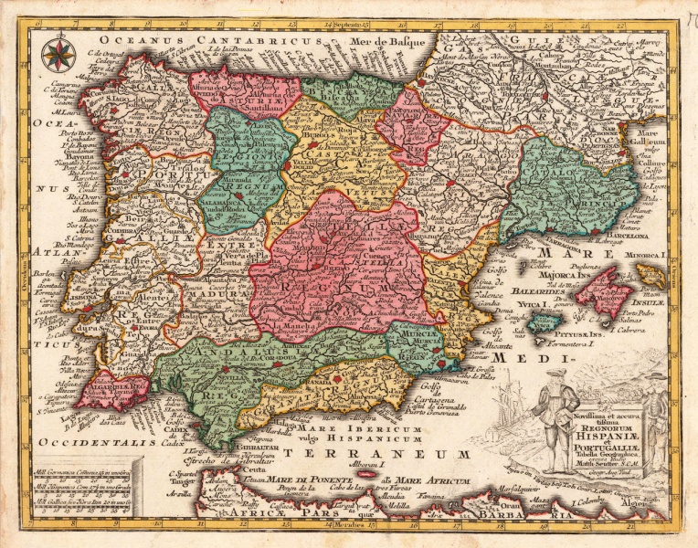 Fitxategi:Regnorum Hispaniae et Portugalliae (Matthäus Seutter 1656).jpg