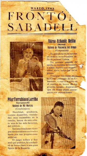 Fitxategi:Aurea Etxaniz. Sabadelleko frontoia (1942).jpg