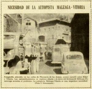 Komunikabideak. Maltzaga-Gasteiz autobidea (La Voz de España 19710304).jpg