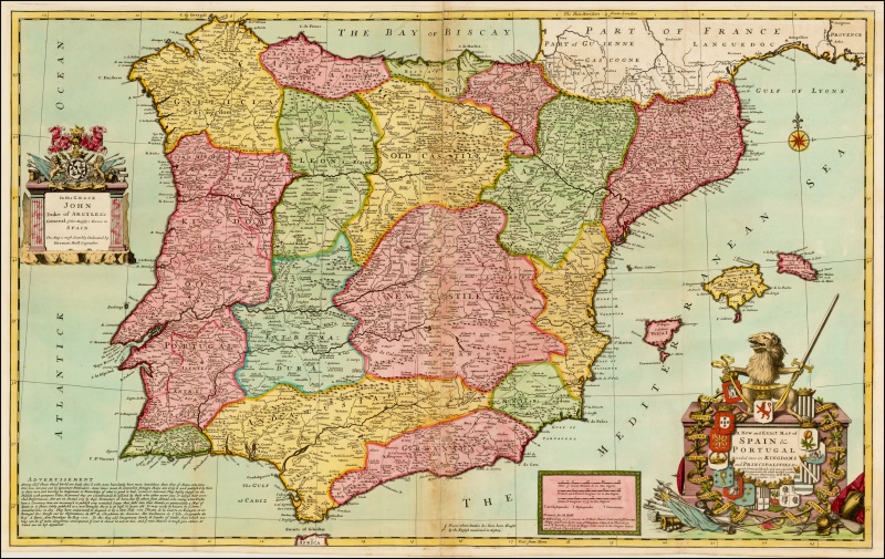 Fitxategi:A New and Exact Map of Spain & Portugal (Herman Moll 1711).jpg