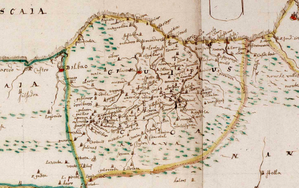 Principato Asturias, Biscaia et Guispus, Alava. Soraluzeko ingurua (Essen 1720).png
