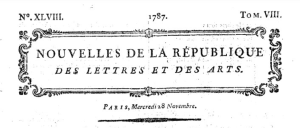 Nouvelles de la République (1787). Izenburua.png