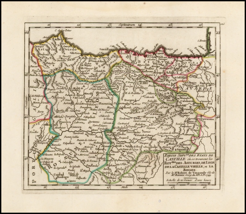 Partie Septentrionale Des Etats de Castille (Didier Robert De Vaugondy 1749).jpg