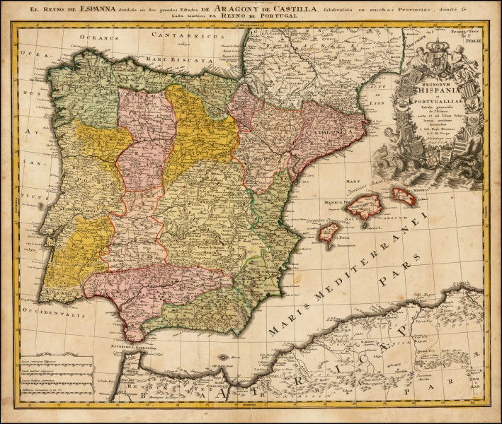 Fitxategi:Regnorum Hispaniae et Portugalliae (Homann 1720).jpeg