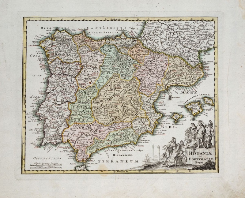 Hispaniae et Portugaliae regna (Weigel 1718).jpg