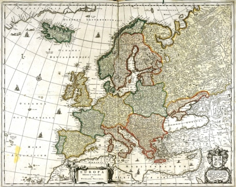 Fitxategi:Europa delineata et recens edita (Nicolaus Visscher 1650).jpg