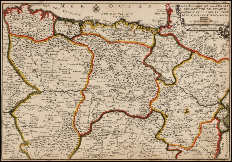 Fitxategi:Les Asturies et la Biscaye (Nicolas de Fer 1705).jpg