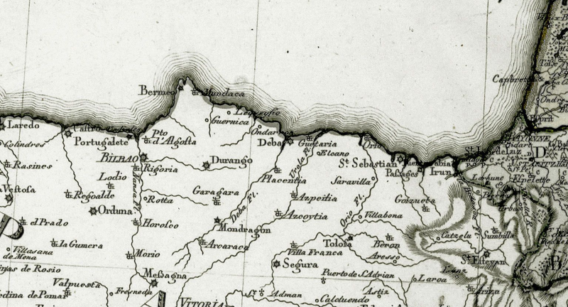 Fitxategi:Karte von Frankreich. Soraluze ingurua (D.F. Sotzmann 1795).png