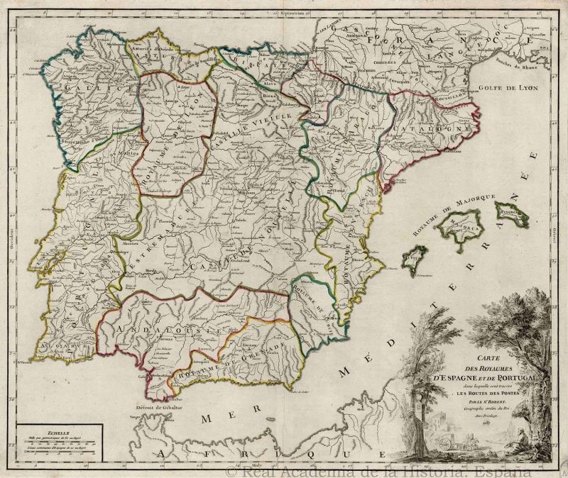 Royaumes d'Espagne et de Portugal (Robert de Vaugondy 1757).jpg