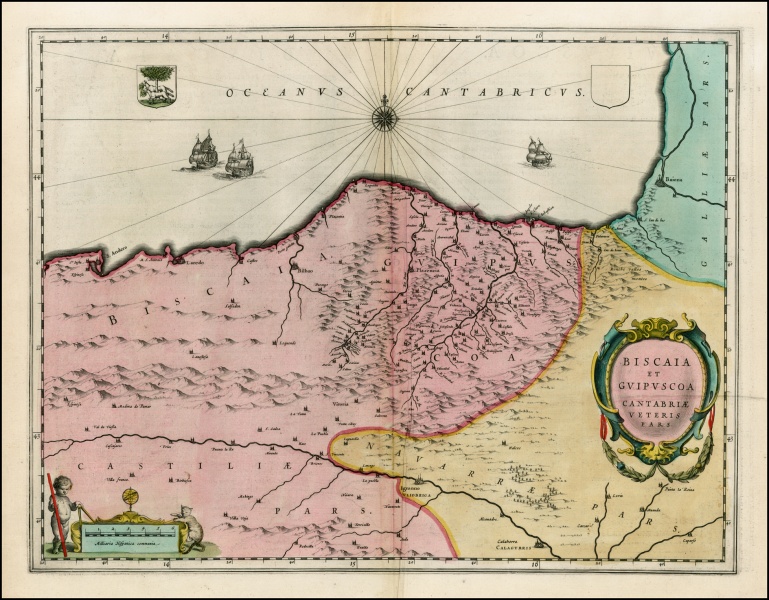 Fitxategi:Biscaia et Gvipvscoa Cantabriae veteris pars (Johannes Janssonius 1642).jpg